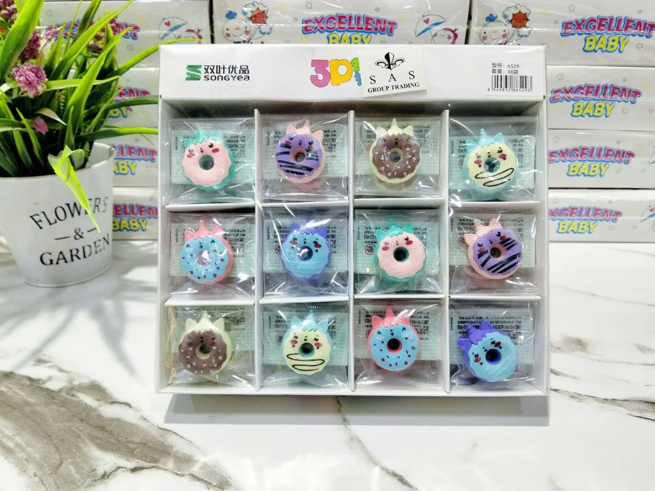 (عرض) 4 قطع ممحاة أشكال - كود 184